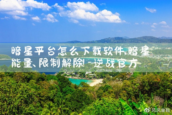 暗星平台怎么下载软件|男娘日记